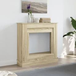 Houtkachel- & Haardaccessoires*vidaXL Haardombouw 90x30x90 cm bewerkt hout kleurig Sonoma eiken