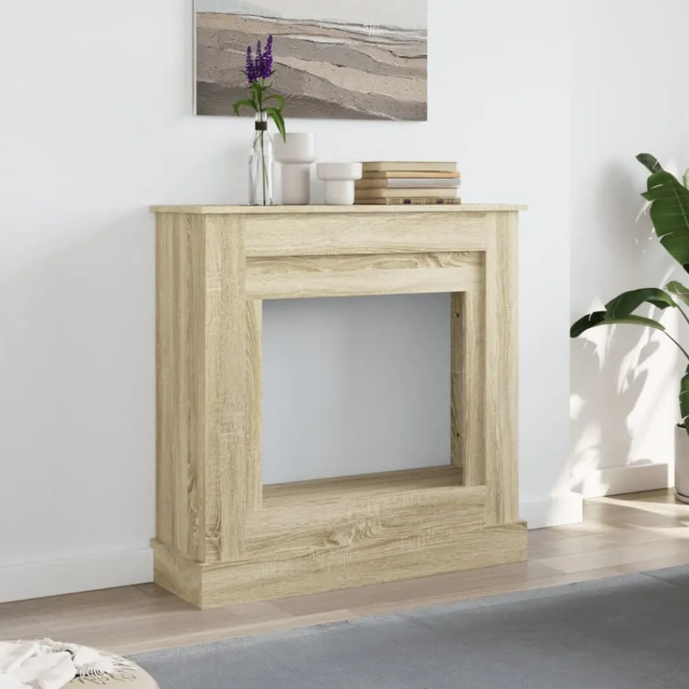 Houtkachel- & Haardaccessoires*vidaXL Haardombouw 90x30x90 cm bewerkt hout kleurig Sonoma eiken