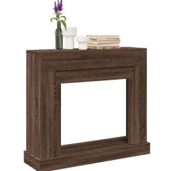 Houtkachel- & Haardaccessoires*vidaXL Haardombouw 100x30x87,5 cm bewerkt hout ig bruin eikenkleur