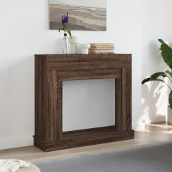 Houtkachel- & Haardaccessoires*vidaXL Haardombouw 100x30x87,5 cm bewerkt hout ig bruin eikenkleur