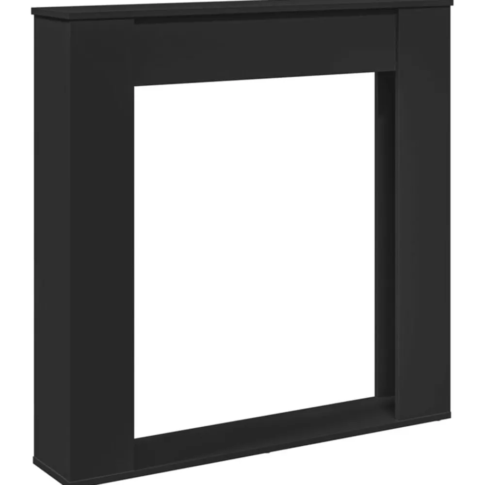 Houtkachel- & Haardaccessoires*vidaXL Haardombouw 100x20x100 cm bewerkt hout Zwart