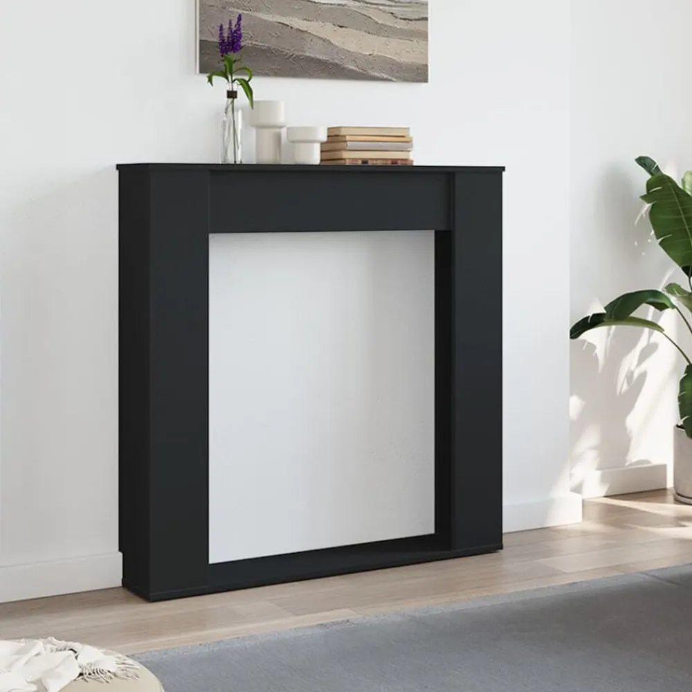 Houtkachel- & Haardaccessoires*vidaXL Haardombouw 100x20x100 cm bewerkt hout Zwart
