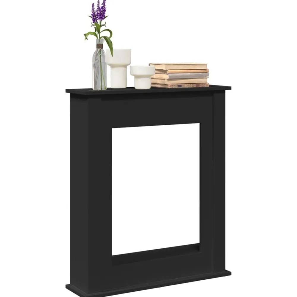 Houtkachel- & Haardaccessoires*vidaXL Haardombouw 75x20x87,5 cm bewerkt hout Zwart