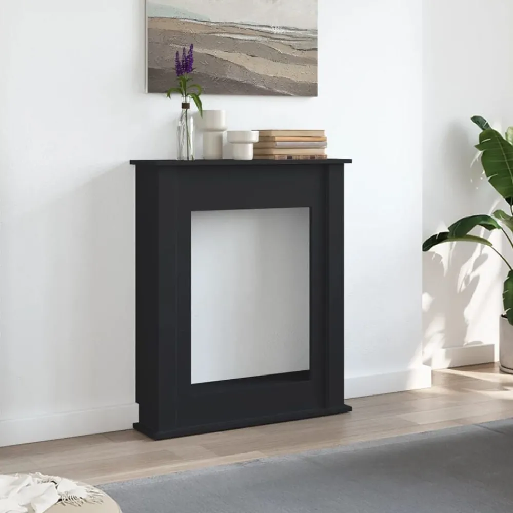 Houtkachel- & Haardaccessoires*vidaXL Haardombouw 75x20x87,5 cm bewerkt hout Zwart
