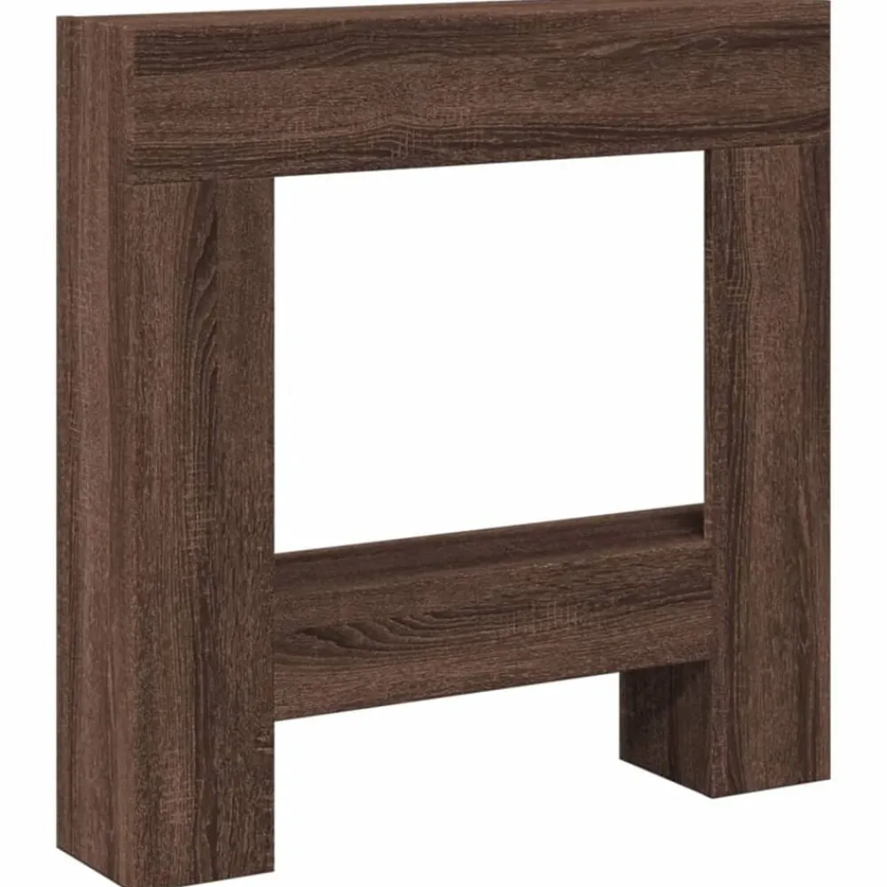 Houtkachel- & Haardaccessoires*vidaXL Haardombouw 81x18x82 cm bewerkt hout ig bruin eikenkleur