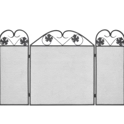 Houtkachel- & Haardaccessoires*vidaXL Haardscherm 3 panelen ijzer zwart