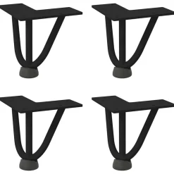 Tafelaccessoires*vidaXL Haarnadelpoten voor Salontafel 4 st 10 cm massief staal Zwart
