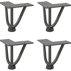 Tafelaccessoires*vidaXL Haarnadelpoten voor Salontafel 4 st 10 cm massief staal kleurig Antraciet