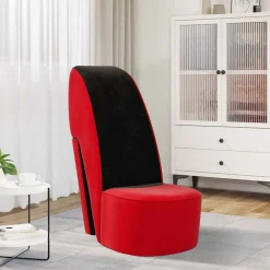 Stoelen*vidaXL Hakstoel fluweel Rood