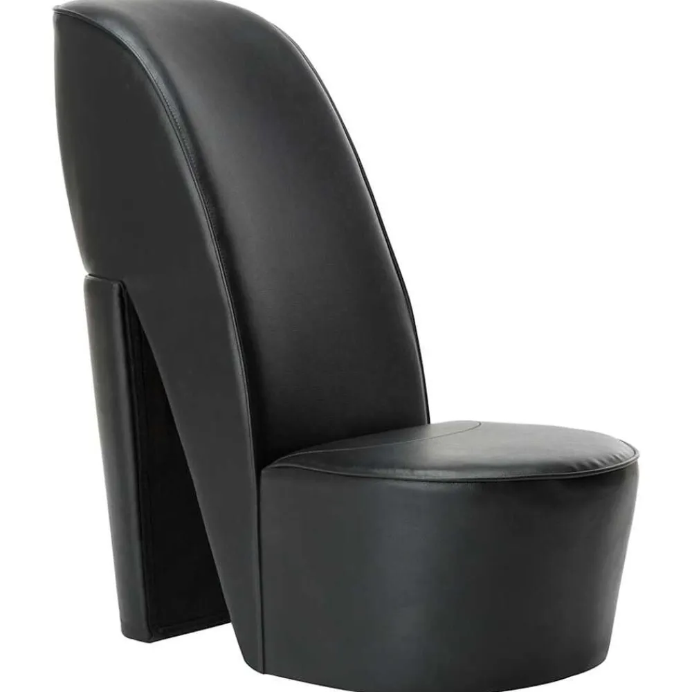 Stoelen*vidaXL Hakstoel kunstleer Zwart