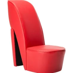 Stoelen*vidaXL Hakstoel kunstleer Rood