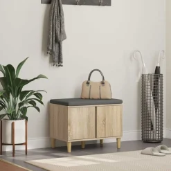 Halbank met kussen met opslag 60 x 38 x 46 cm>vidaXL Sale