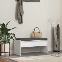 Halbank met kussen 80 x 38 x 46 cm>vidaXL New