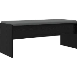 Bankjes*vidaXL Halbank met kussen 103 x 38 x 40 cm Zwart eiken