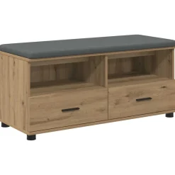 Halbank met kussen met lade Artisan Eik 100 x 38 x 46 cm>vidaXL Sale