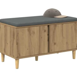 Halbank met kussen met opslag Artisan Eik 80 x 38 x 46 cm><noscript><img width=