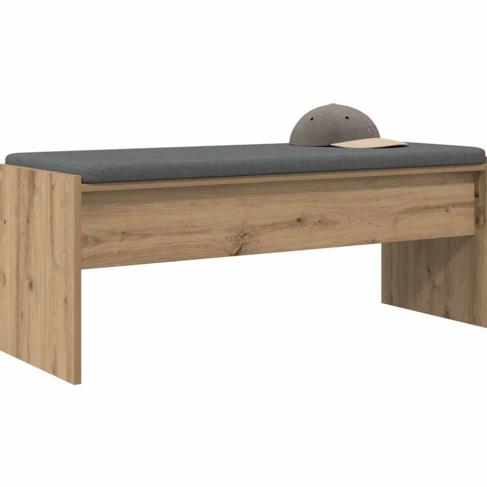 Halbank met kussen Artisan Eiken 103 x 38 x 40 cm>vidaXL Clearance