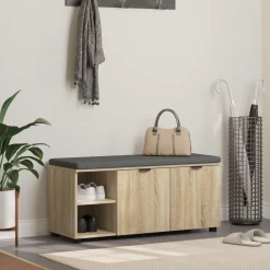 Halbank met kussen met plank 100 x 38 x 46 cm>vidaXL New