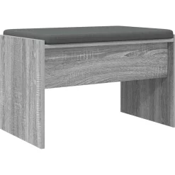 Bankjes*vidaXL Halbank met kussen 63 x 38 x 40 cm Grijs sonoma
