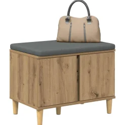 Halbank met kussen met opslag Artisan Eik 60 x 38 x 46 cm><noscript><img width=