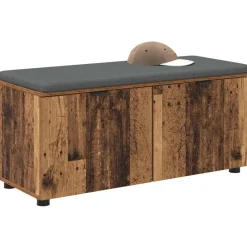 Halbank met kussen met plank Oudhout 100 x 38 x 46 cm><noscript><img width=