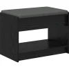 Halbank met kussen met plank Zwarte Eik 63 x 38 x 45 cm>vidaXL Discount