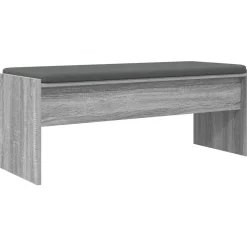 Bankjes*vidaXL Halbank met kussen 103 x 38 x 40 cm Grijs sonoma