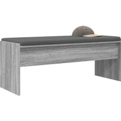 Bankjes*vidaXL Halbank met kussen 103 x 38 x 40 cm Grijs sonoma