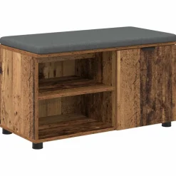 Halbank Oudhout 80 x 38 x 46 cm Geïndustrialiseerd hout en stof>vidaXL Sale