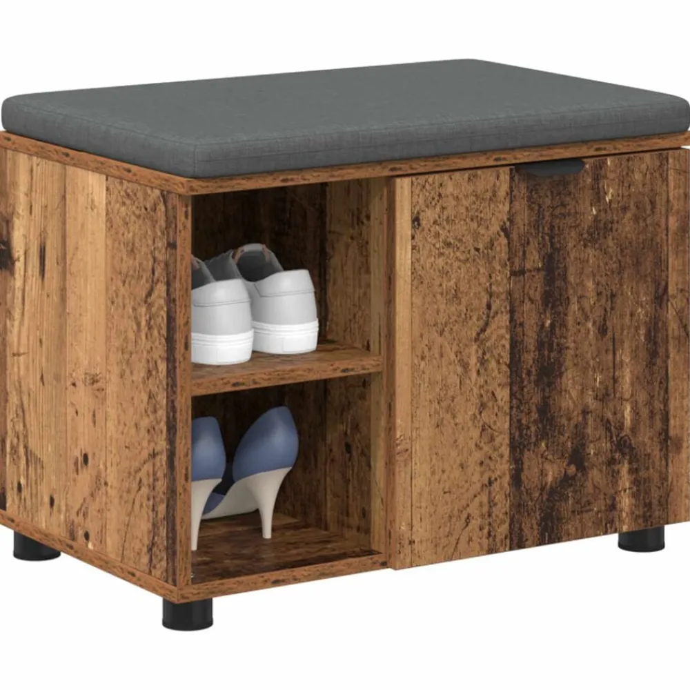 Halbank Oudhout 60 x 38 x 46 cm Geïndustrialiseerd hout en stof>vidaXL Hot