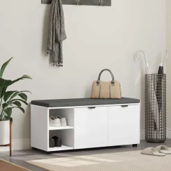 Halbank 100 x 38 x 46 cm Geïndustrialiseerd hout en stof>vidaXL Clearance