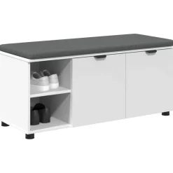 Halbank 100 x 38 x 46 cm Geïndustrialiseerd hout en stof><noscript><img width=