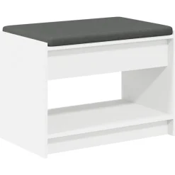 Halbank Wit 63 x 38 x 45 cm Geïndustrialiseerd hout en stof>vidaXL New