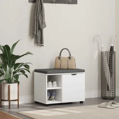 Halbank 60 x 38 x 46 cm Geïndustrialiseerd hout en stof>vidaXL Online