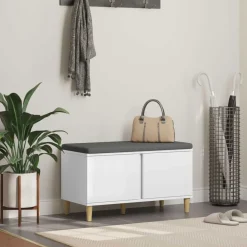 Halbank 80 x 38 x 46 cm Geïndustrialiseerd hout en stof>vidaXL Outlet