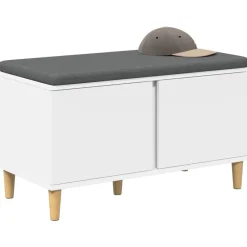 Halbank 80 x 38 x 46 cm Geïndustrialiseerd hout en stof><noscript><img width=