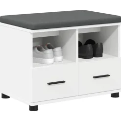 Halbank 60 x 38 x 46 cm Bewerkt hout en stof><noscript><img width=
