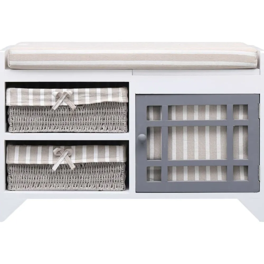 Halbank 70x33,5x45 cm paulowniahout wit>vidaXL Outlet