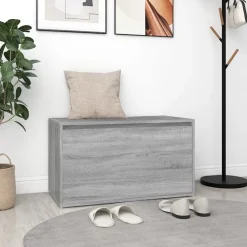 Halbankje 80x40x45 cm bewerkt hout eikenkleurig>vidaXL