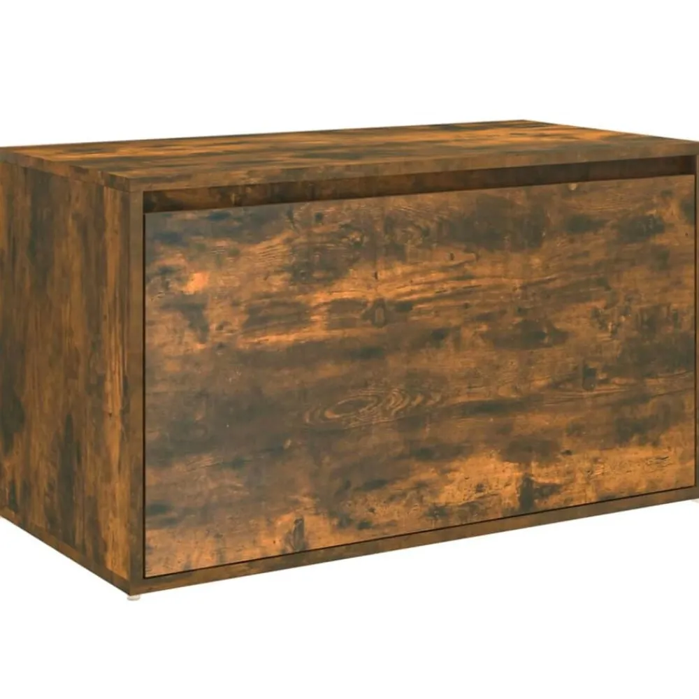 Bankjes*vidaXL Halbankje 80x40x45 cm bewerkt hout kleurig Gerookt eiken