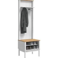 Halkast met plank FLORO 50 x 40 x 158 cm Massief Vurenhout><noscript><img width=