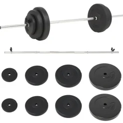 Fitness*vidaXL Halter met gewichten 60 kg