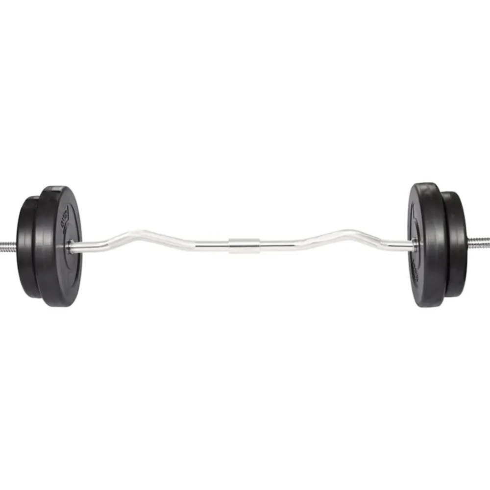 Fitness*vidaXL Halter met gewichten 30 kg