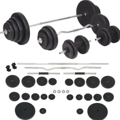 Fitness*vidaXL Halterset 120 kg