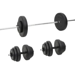 Fitness*vidaXL Halterset met gewichten 60 kg