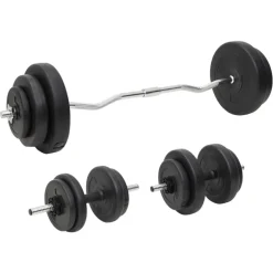 Fitness*vidaXL Halterset met gewichten 60 kg