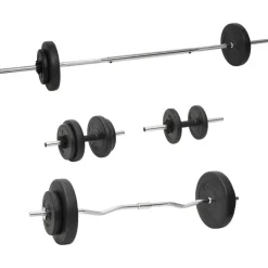 Halterset met gewichten 60 kg>vidaXL Clearance