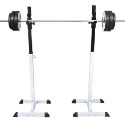 Fitness*vidaXL Halter-/squatrek met halterset 30,5 kg
