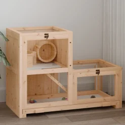 Hamsterkooi 81x40x60 cm massief vurenhout>vidaXL Sale