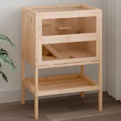 Huisdierbenodigdheden*vidaXL Hamsterkooi 55x40x80 cm massief vurenhout